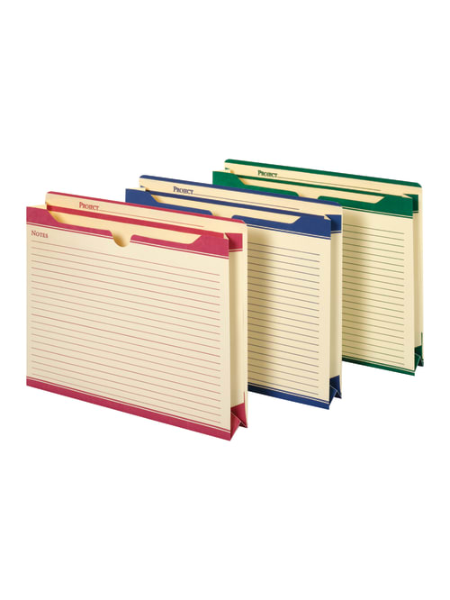 Office Depot Brand Notes Jackets 2 Expansion Letter Size Assorted Colors Pack Of 8 Jackets Office Depot