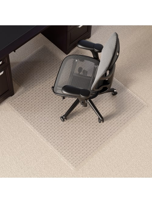 Realspace Medium Pile Chair Mat 45x53 Clear Office Depot