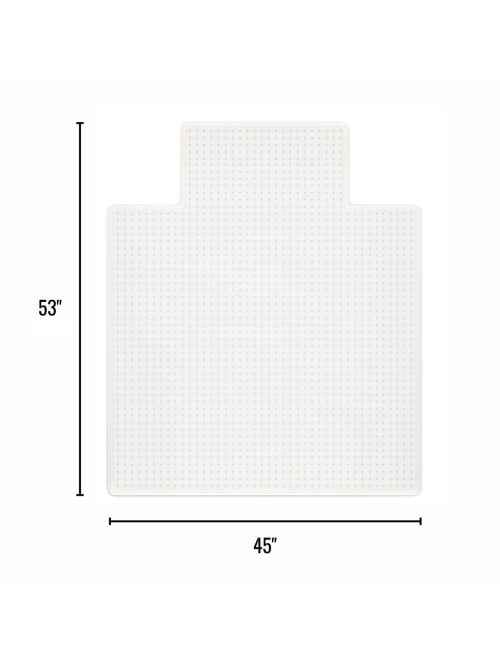 Realspace Medium Pile Chair Mat 45x53 Clear Office Depot