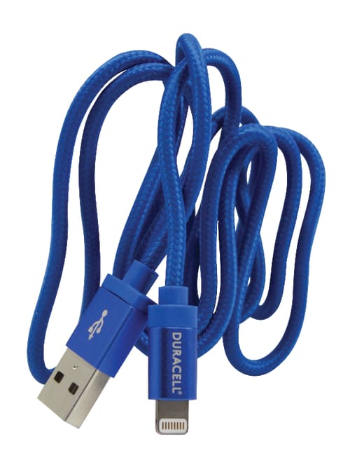 Duracell Sync And Charge Lightning Cable 3 Blue Office Depot
