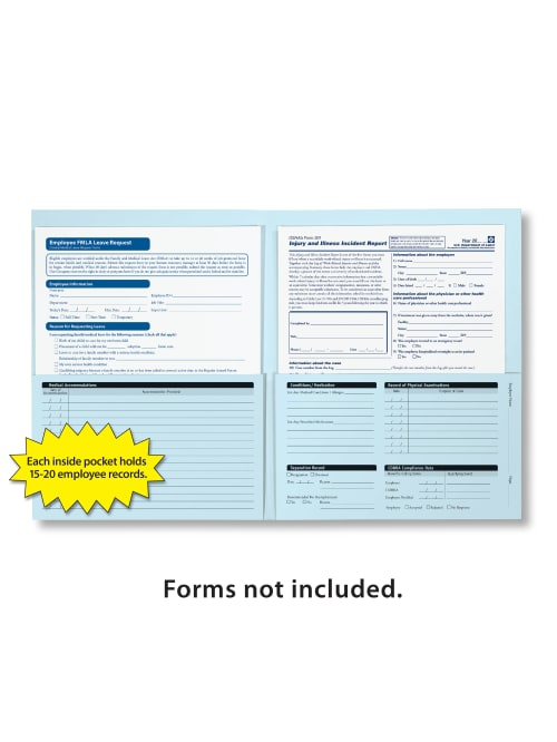 Complyright Expanded Confidential Employee Medical Records Folders 9 38 X 11 34 X 12 Blue Pack Of 25 Office Depot
