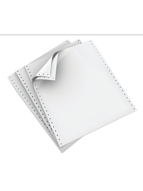 Domtar Continuous Form Paper 2 Part Carbonless 9 12 X 11 White Carton Of 1700 Forms Office Depot
