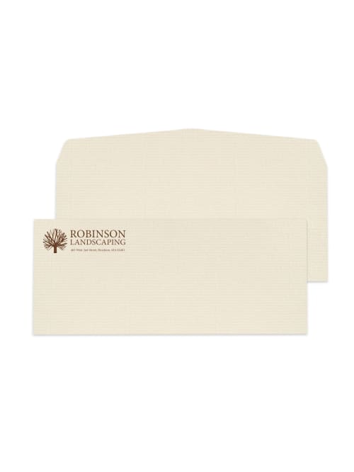 custom 10 1 color raised print envelopes 4 1 8 x 9 1 2 ivory laid box of 250 item 150256