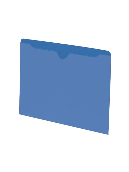 Smead Color File Jackets Letter Size Blue Pack Of 100 Office Depot