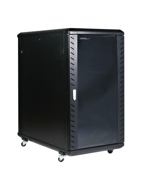 Startech Com 22u 36in Knock Down Server Rack Cabinet With Caster Store Your Servers Network And Telecommunications Equipment Securely In This 22u Solid Steel Rack Compatible With Standardized Rack Mountable Equipment Such As