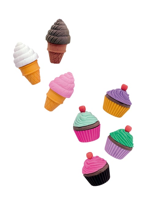 Office Depot Brand Fun Erasers Ice Cream Assorted Colors Pack Of 3