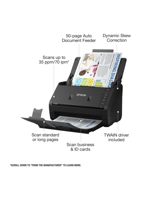 Epson Workforce Color Duplex Document Scanner Es 400 Office Depot