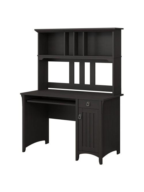 Bush Furniture Salinas Mission Desk With Hutch Vintage Black Standard Delivery Office Depot