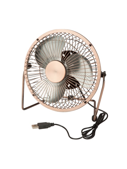 Honey Can Do Usb Powered Desk Fan 6 H X 4 12 W X 6 D Bronze Office Depot