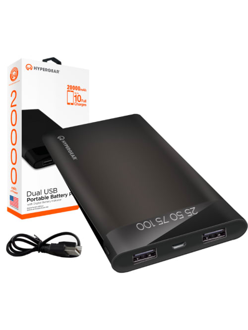 Hypergear Dual Usb Portable Battery Pack 20000 Mah Black 14045 Office Depot Choose from contactless same day delivery, drive up and more. hypergear dual usb portable battery pack 20 000 mah black 14045 item 158223
