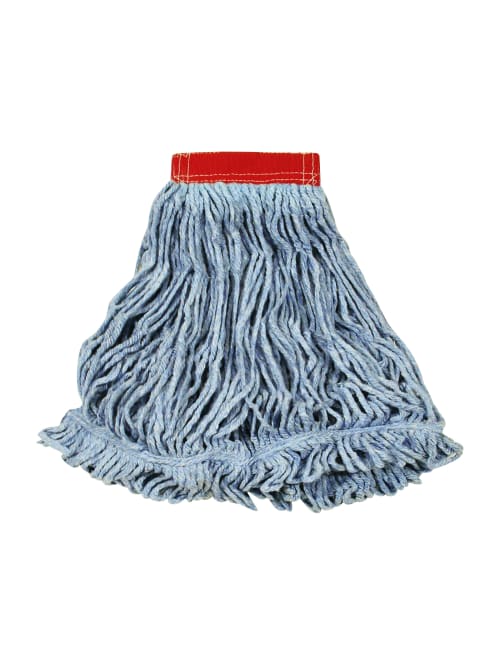 Rubbermaid Wet Mop Head Super Stitch Cotton Blend Red Case Of 6