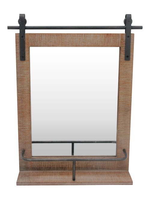 Firstime And Co Barn Door Mirror W Shelf Office Depot