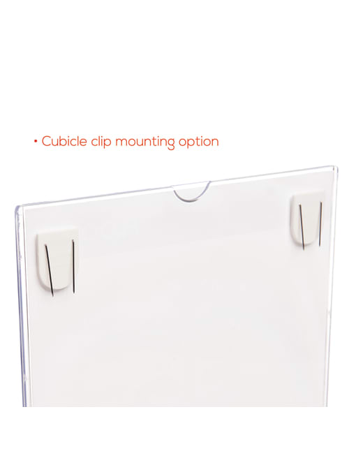 Deflecto Cubicle Sign Holder 11 14 H X 8 78 W X 316 D Clear Office Depot