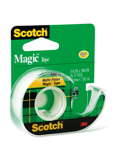 7.5 M x 19 MM transparent Green Scotch Magic Tape 8–1975C3 Caddy Pack 