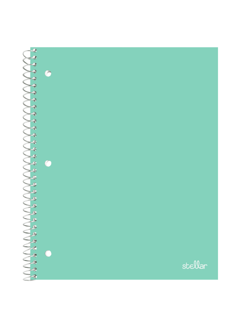 Office Depot Brand Stellar Poly Notebook 8 X 10 12 Wide Ruled 200 Pages 100 Sheets Mint Office Depot