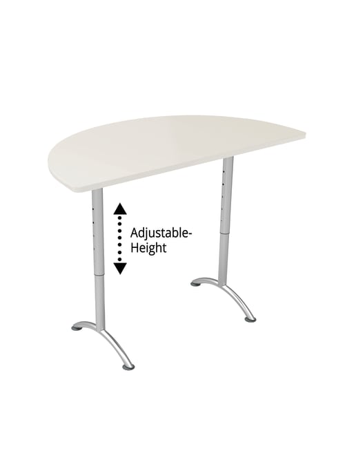 Workpro Flex Collection Half Round Table Top Gray Office Depot
