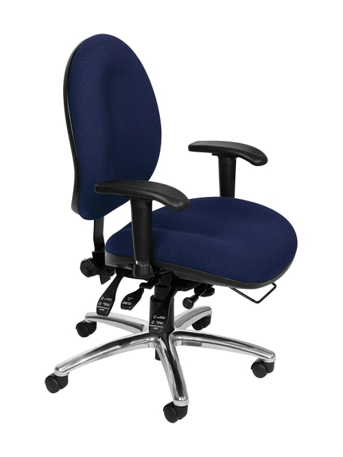 Ofm Big And Tall Fabric Mid Back Chair Blue Office Depot
