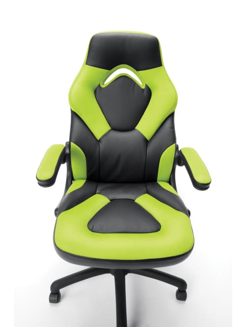 Ofm Essentials Racing Chair Greenblack Office Depot