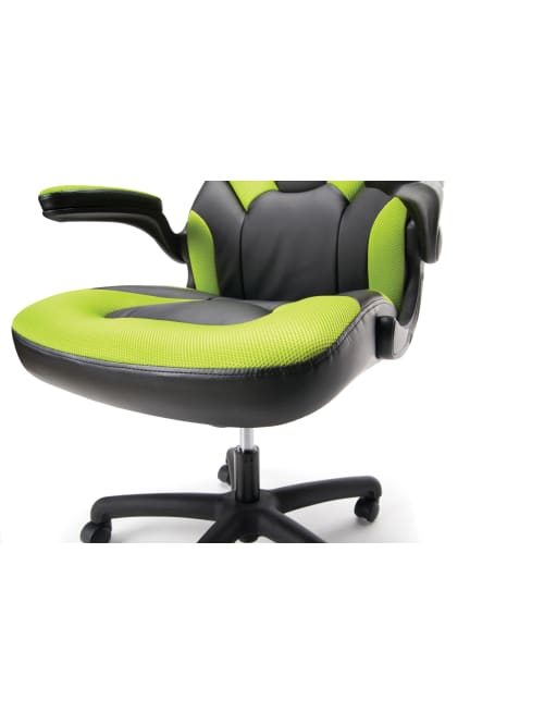 Ofm Essentials Racing Chair Greenblack Office Depot