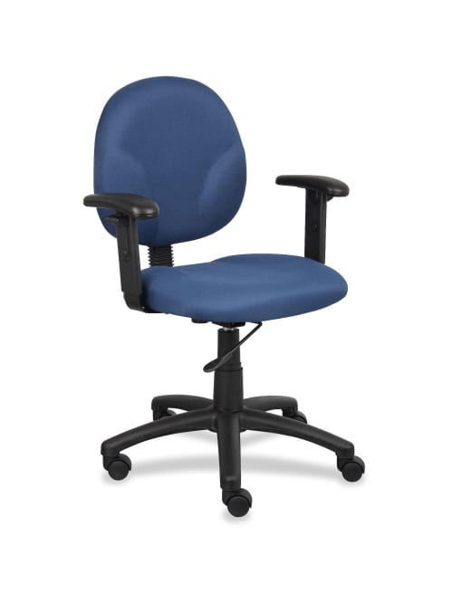 Boss Office Products Ergonomic Task Chair With Arms Blueblack Office Depot
