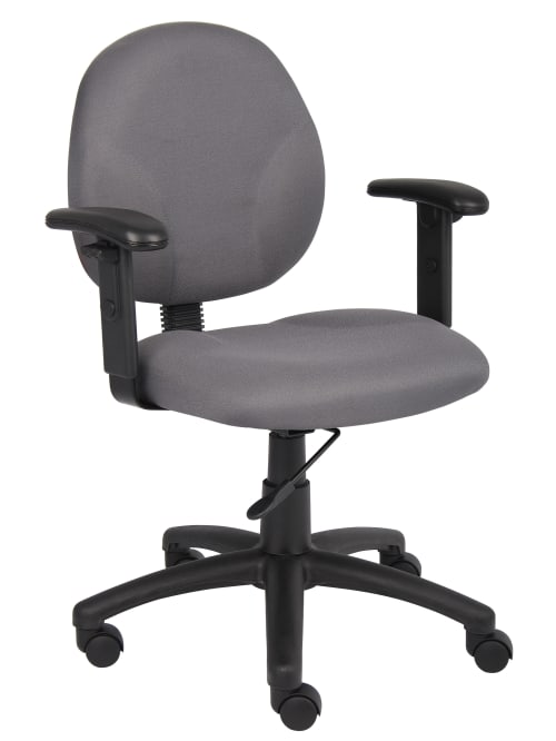 Boss Office Products Ergonomic Task Chair With Arms Grayblack Office Depot
