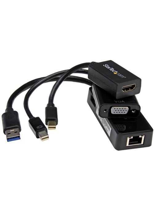 Startech Com 3 In 1 Accessory Kit For Surface And Surface Pro 4 Mdp To Hdmi Or Vga Usb 3 0 To Gbe Also Works With Surface Pro 3 And Surface 3 Office Depot