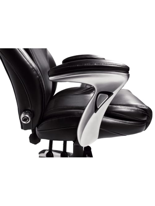Serta Ergo Executive Bonded Leather Office Chair Black Office Depot