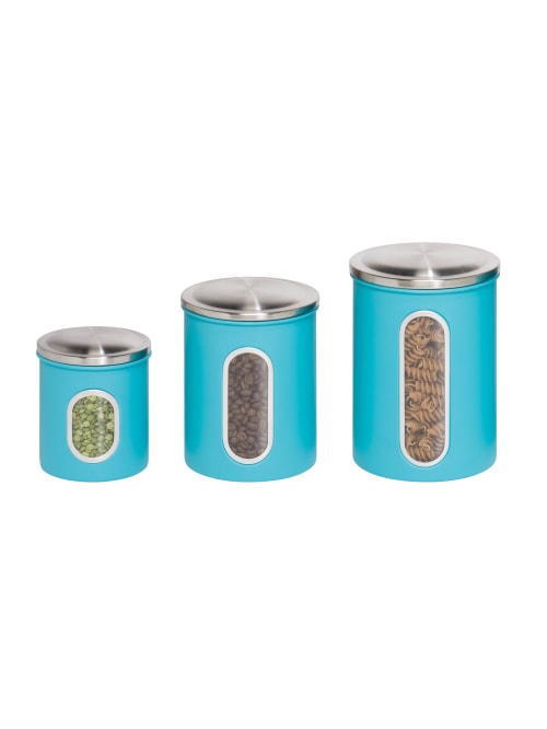 Piece Metal Storage Canister Set, Metal Storage Canisters