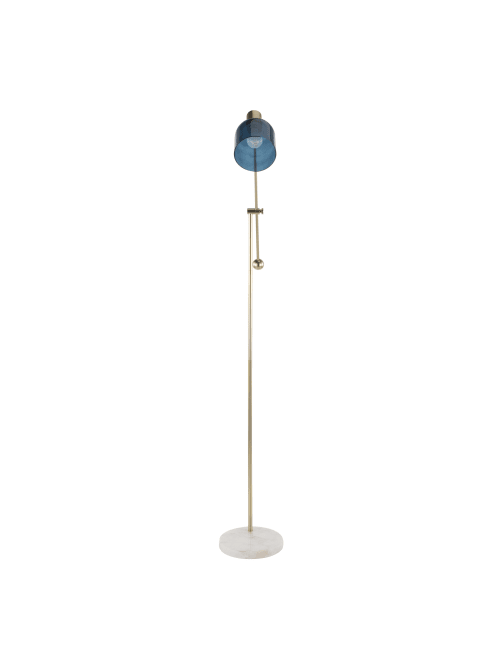 blue and gold floor lamp