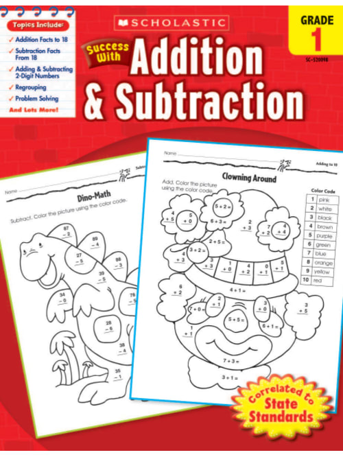 Scholastic Success With Addition And Subtraction Workbook Grade 1 Office Depot