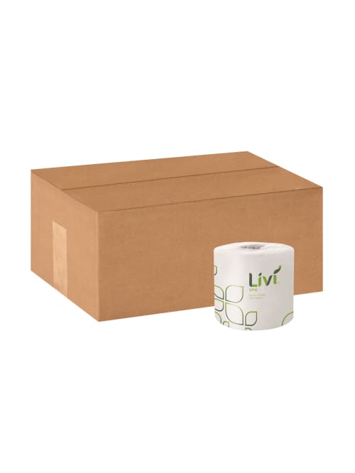 Livi Solaris 2 Ply Toilet Paper 500 Sheets Per Roll Pack Of 96 Rolls Office Depot