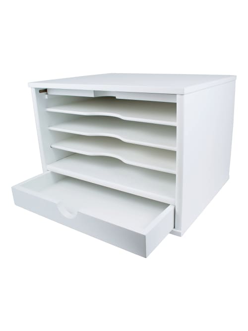Victor Desktop Organizer 9 34 H X 14 W X 10 34 D Pure White