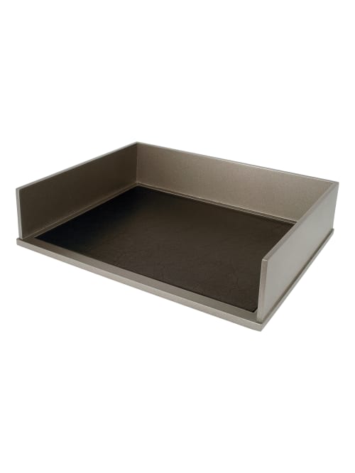 Victor Wood Classic Silver Collection Stacking Letter Tray 3 116 H X 10 1116 W X 13 716 D Silver Office Depot