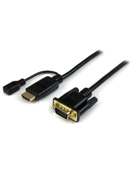 Startech Com Hdmi To Vga Cable 3ft 1m 1080p 1920 X 1200 Active Hdmi Cable Monitor Cable Computer Cable First End 1 X Hdmi Male Digital Audiovideo First End 1 X Type B