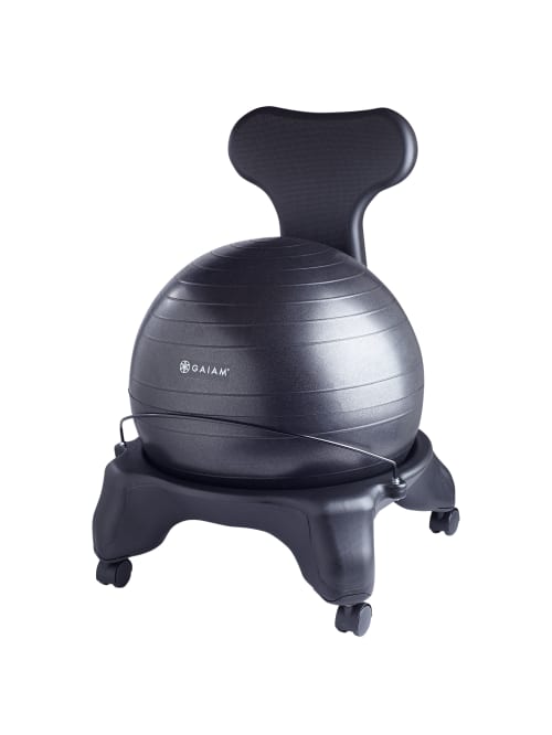 Gaiam Balance Ball Chair Black Office Depot