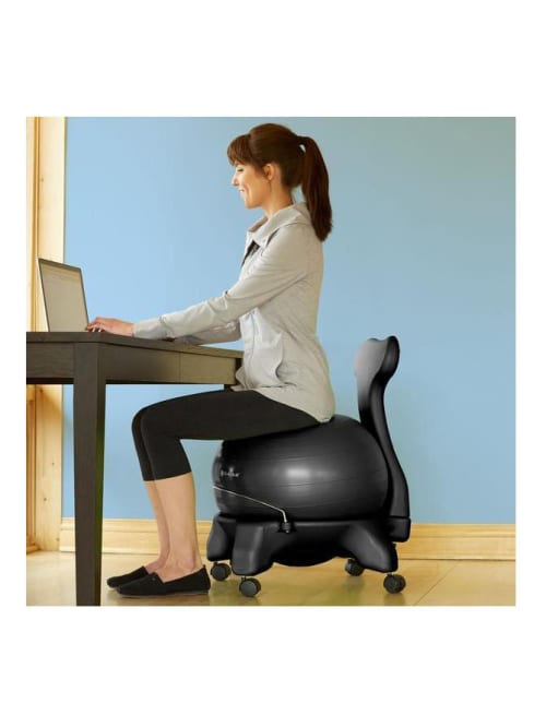 Gaiam Balance Ball Chair Black Office Depot