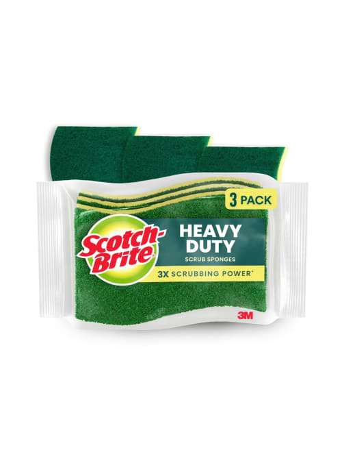Scotch Brite Hd 3 Heavy Duty Scrub Sponges Greenyellow Pack Of 3