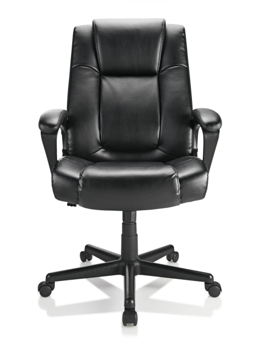 Realspace Hurston Leather High Back Chair Office Depot