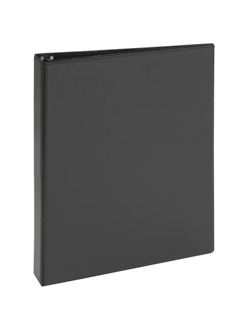 Just Basics Round View Binder 1 Black Office Depot