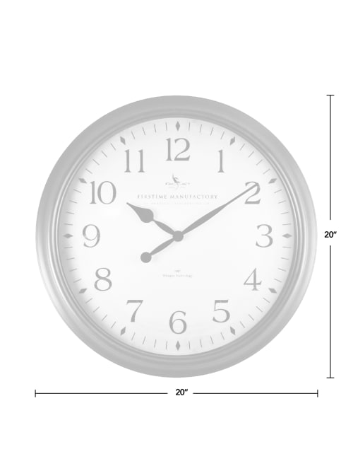 Firstime Avery Round Wall Clock 20 Blackoil Rubbed Bronze Office Depot