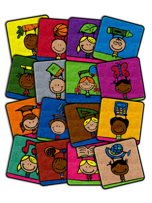 School Carpet Squares 16x16 Asst Office Depot