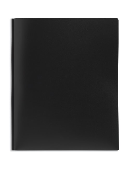 Office Depot Brand 2 Pocket Poly Folder With Prongs Letter Size Black Office Depot