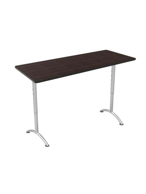 Workpro Flex Collection Long Rectangle Table Top 30 X 72 Espresso Office Depot Modern working place on grey wood table. workpro flex collection long rectangle table top 30 x 72 espresso item 233924