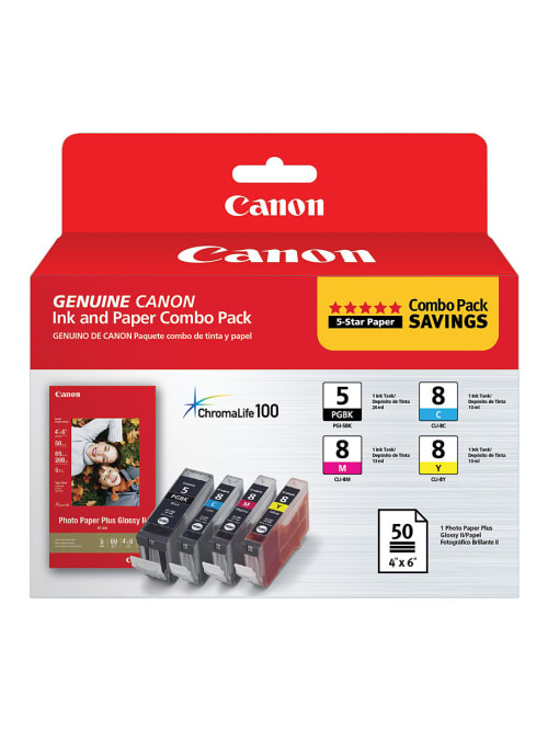 Canon Pgi 5cli 8pp 201 Chromalife 100 Blackcyanmagentayellow Ink Cartridges And Photo Paper Combo Pack 0628b027 Office Depot Trova {chromalife} in vendita tra una vasta selezione di su ebay. canon pgi 5 cli 8 pp 201 chromalife 100 black cyan magenta yellow ink cartridges and photo paper combo pack 0628b027 item 235962