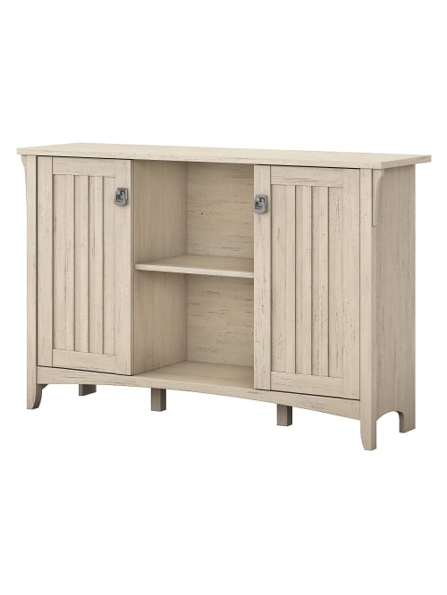 Bush Furniture Salinas Storage Cabinet With Doors Antique White