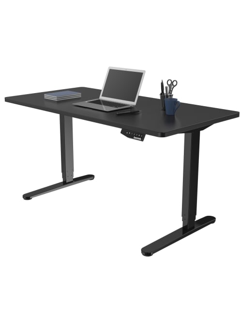 Loctek Electric Height Adjustable Stand Up Desk Black Office Depot