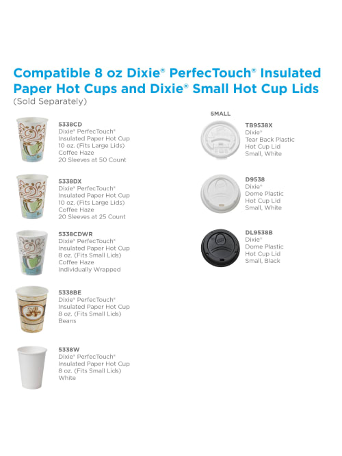 dixie coffee cups and lids