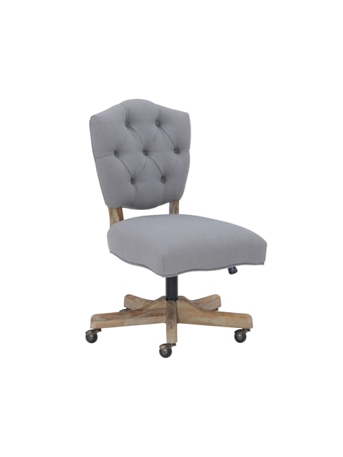 Linon Home Decor Products Juliet Fabric Mid Back Home Office Chair Graygray Wash Office Depot