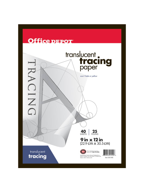 Office Depot Brand Tracing Pad 9 X 12 40 Sheets Office Depot