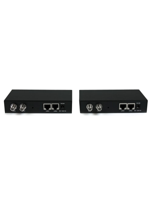 Startech Com Gigabit Ethernet Over Coaxial Unmanaged Network Extender Kit 2 4km Office Depot